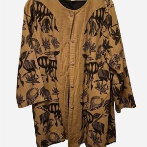 Unique Vintage Button-Up Coat